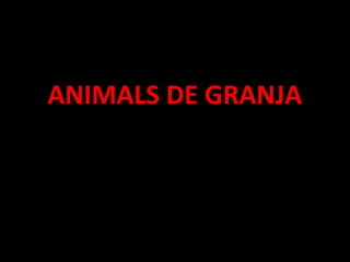 ANIMALS DE GRANJA
 