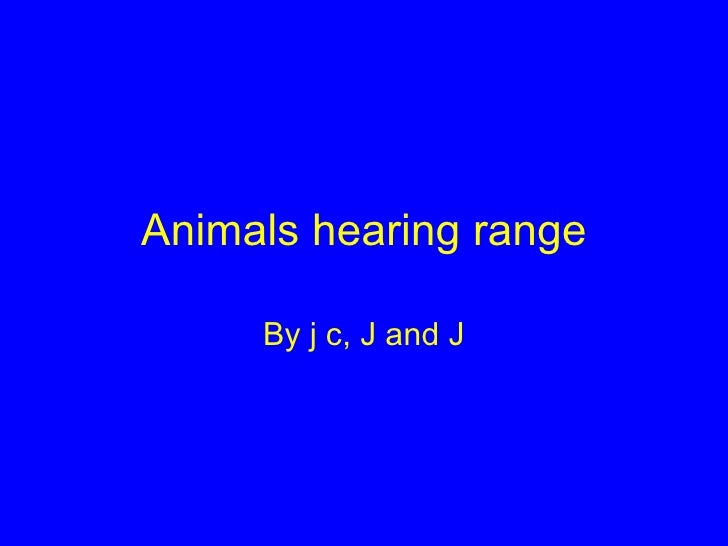 Animals Hearing Range