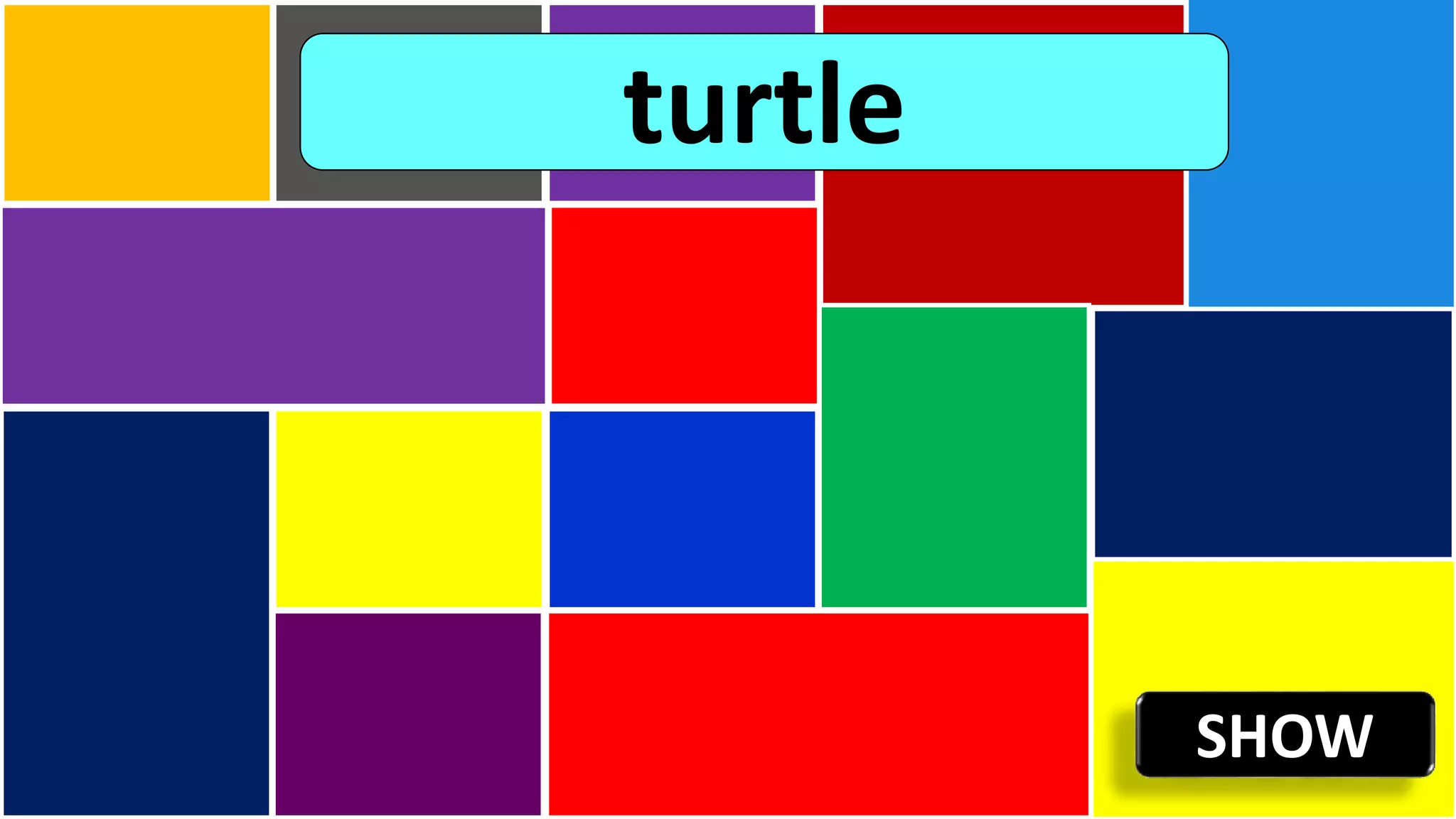 SHOW
turtle