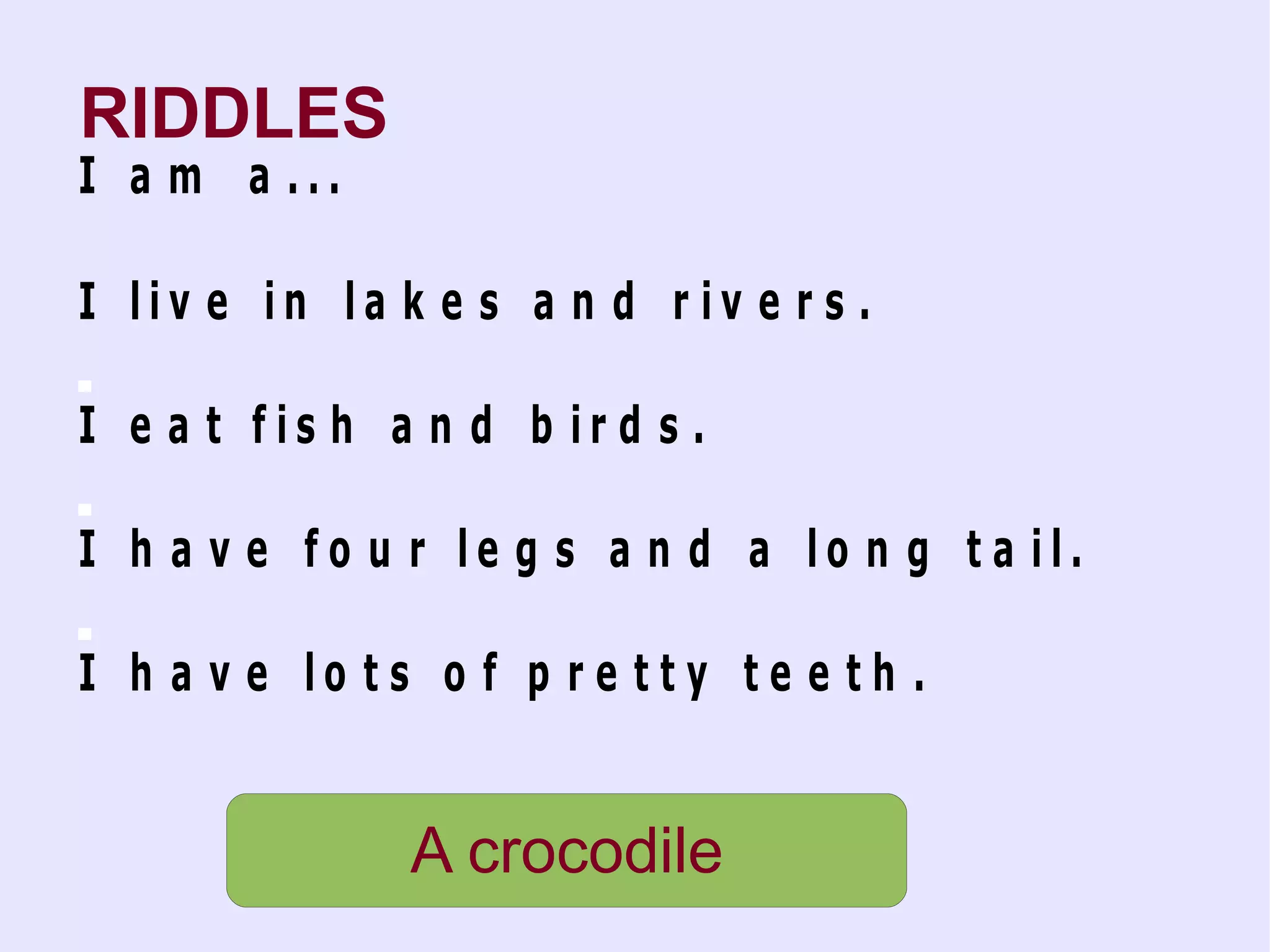 Animals riddles | ODP