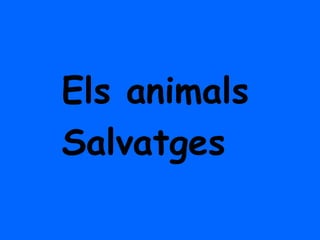 Els animals
Salvatges
 