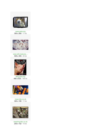 www.peta.org
 350 x 260 · 11 kb




www.all-creatures....
 549 x 355 · 20 kb




  blog.peta.org
480 x 633 · 166 kb




  news.bbc.co.uk
 300 x 180 · 11 kb




newsimg.bbc.co.uk
 203 x 152 · 15 kb
 