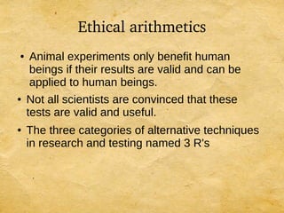 Animal testing for and against | ODP