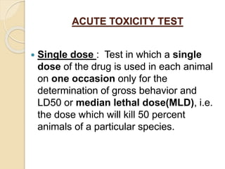 Animal Toxicity Studies