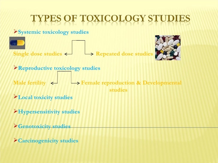 Animal toxicology studies
