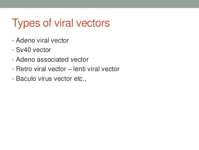 Animal viral based vectors
