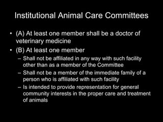 Animal Welfare Act and Animals in Science | PPT