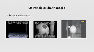 Os Princípios da Animação
- Squash and Stretch
 
