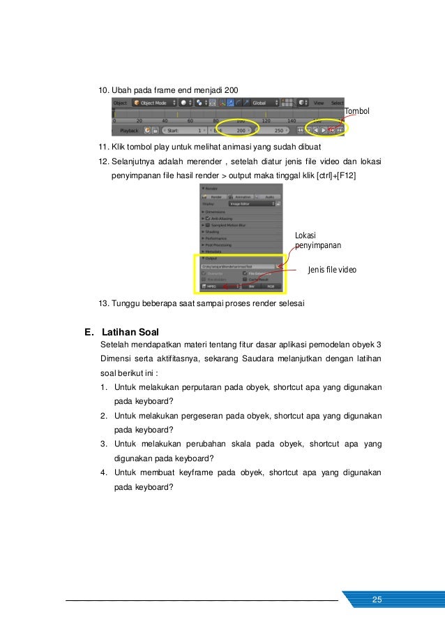 Contoh Soal  Dan  Jawaban Animasi  3d  Blender Contoh Soal  