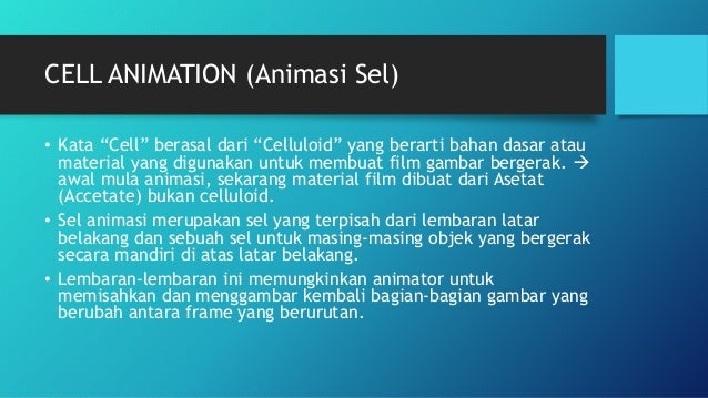  Animasi  dalam multimedia