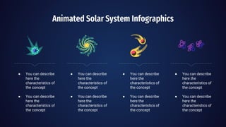 Animated Solar System Infographics
● You can describe
here the
characteristics of
the concept
● You can describe
here the
characteristics of
the concept
● You can describe
here the
characteristics of
the concept
● You can describe
here the
characteristics of
the concept
● You can describe
here the
characteristics of
the concept
● You can describe
here the
characteristics of
the concept
● You can describe
here the
characteristics of
the concept
● You can describe
here the
characteristics of
the concept
 