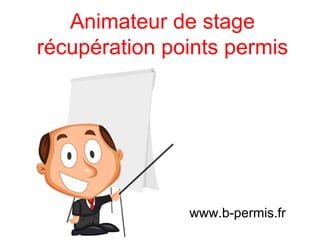 Animateur de stage
récupération points permis
www.b-permis.fr
 