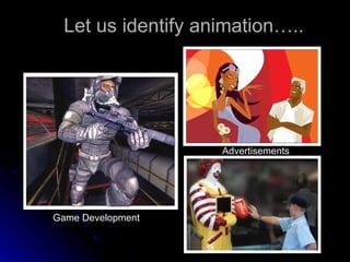Advertisements Game  Development Let us identify animation….. 