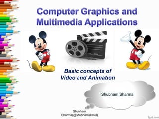 Shubham Sharma
Basic concepts of
Video and Animation
Shubham
Sharma(@shubhamskatel)
 