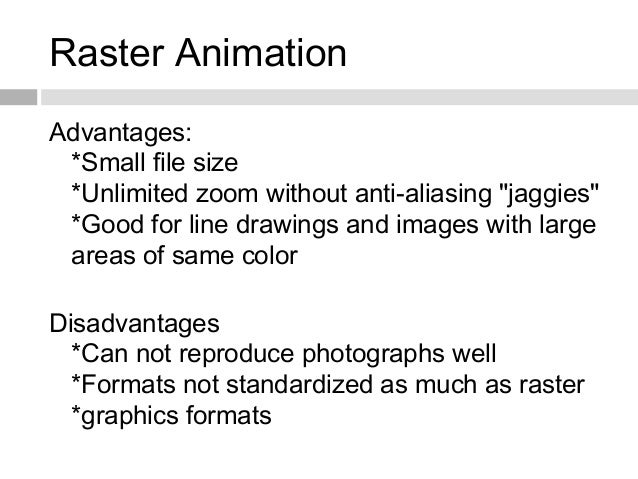 disadvantage of raster images