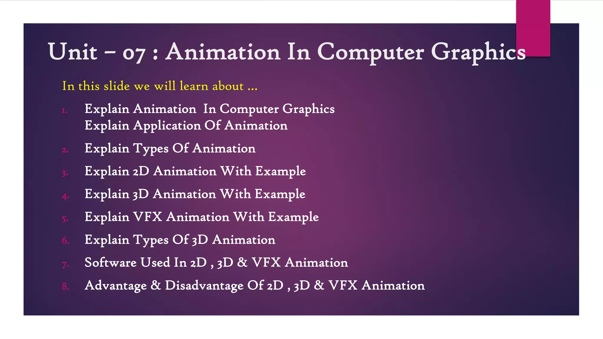 Types Of Animation In Computer Graphics