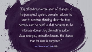 Animating the User Experience