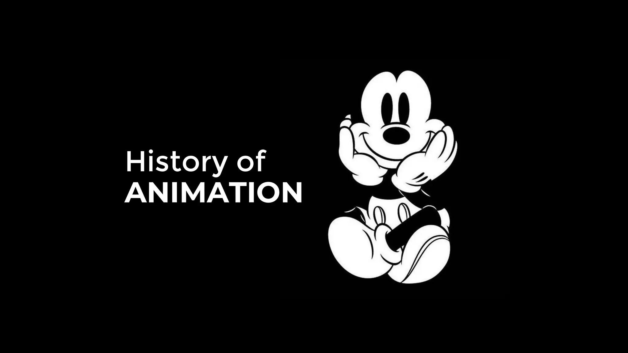 History of
ANIMATION
 