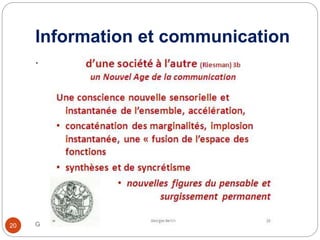 Information et communication
G Bertin 201520
. .
 