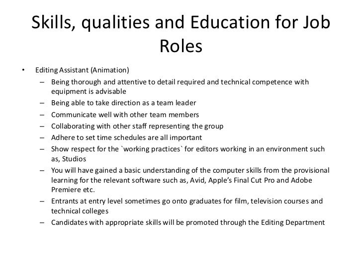 animation job descriptions