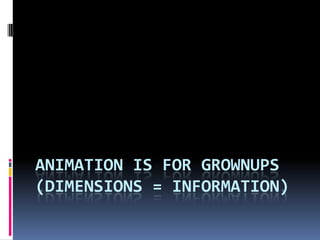 Animation IS FOR GROWNUPS(Dimensions = INFORMATION) 