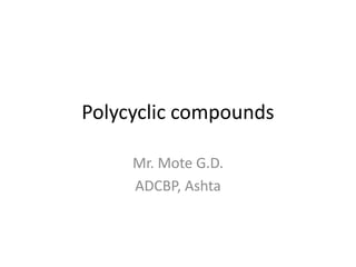 Chemistry polycyclic compounds | PDF | Chemistry | Science