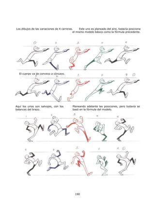 Los dibujos de las variaciones de 4 carreras. Este uno es planeado del aire, todavía posiciona
el mismo modelo básico como la fórmula precedente.
190
El cuerpo va de convexo a cóncavo.
Aquí los unos son salvajes, con los
balances del brazo.
Planeando adelante las posiciones, pero todavía se
basó en la fórmula del modelo.
 