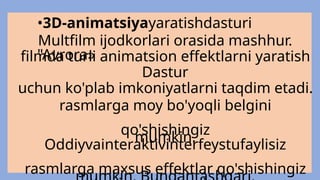 Animatsiya.pptx hamma jsjdj fuujjd jjdghd | PPTX
