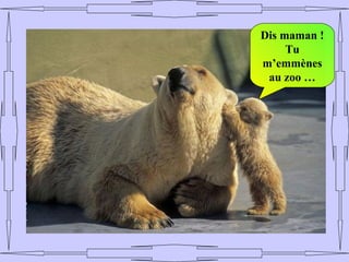 Dis maman !
     Tu
m’emmènes
 au zoo …
 