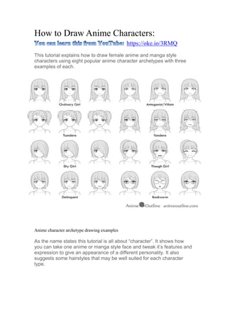 How to Draw Anime Characters: Step by Step Guide to Draw Your Own Original  Characters From Simple Templates Includes Manga & Chibi (Paperback) 