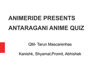 True Or False Anime & Manga Quizzes