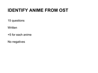Anime Quiz Template