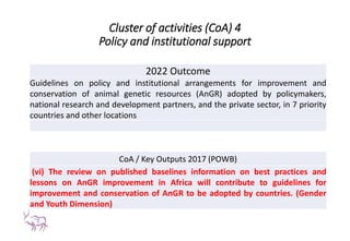 Animal genetic flagship: CRP2 Planning meeting 