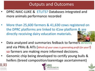  Herd recording and farmer education using digital platforms are feasible and can be transformative in Africa