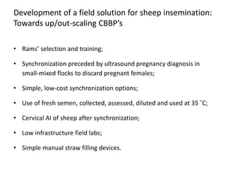 Reproductive interventions for more efficient sheep and goats breeding programs 