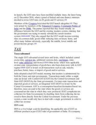 An impact of gst in india | DOCX