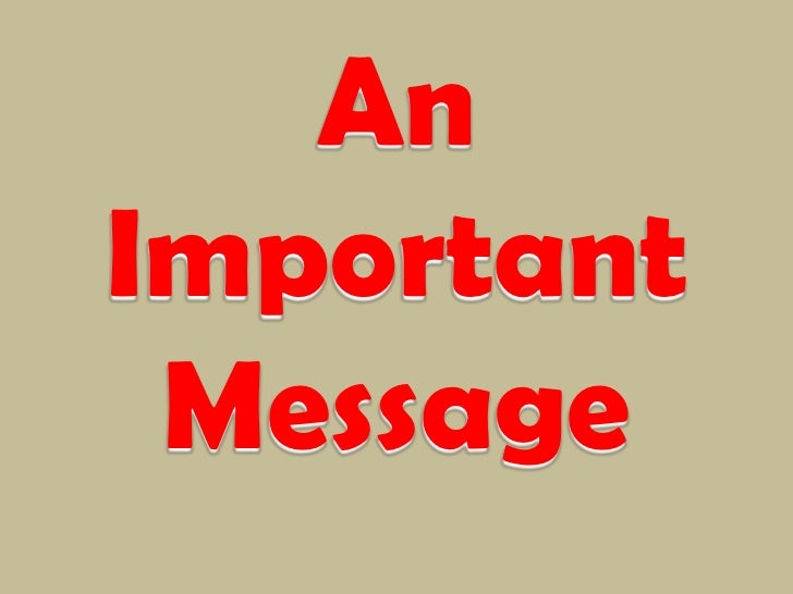 important message