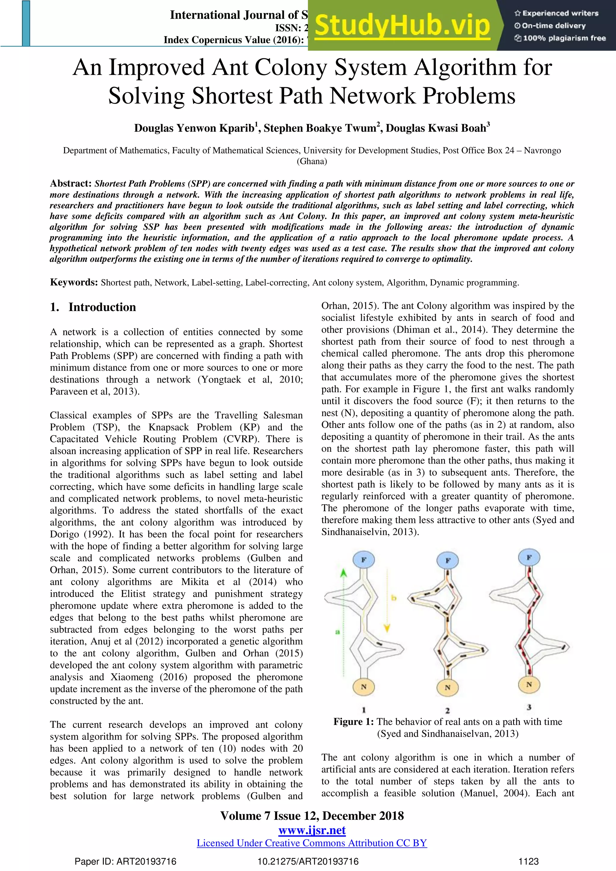 An Improved Ant Colony System Algorithm for Solving Shortest Path ...