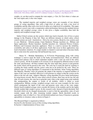 An improvement in history based weighted voting algorithm for safety ...