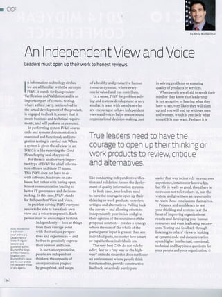 An Indendent View and Voice - Andy Blumenthal