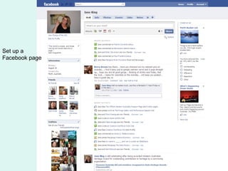 Set up a Facebook page 
