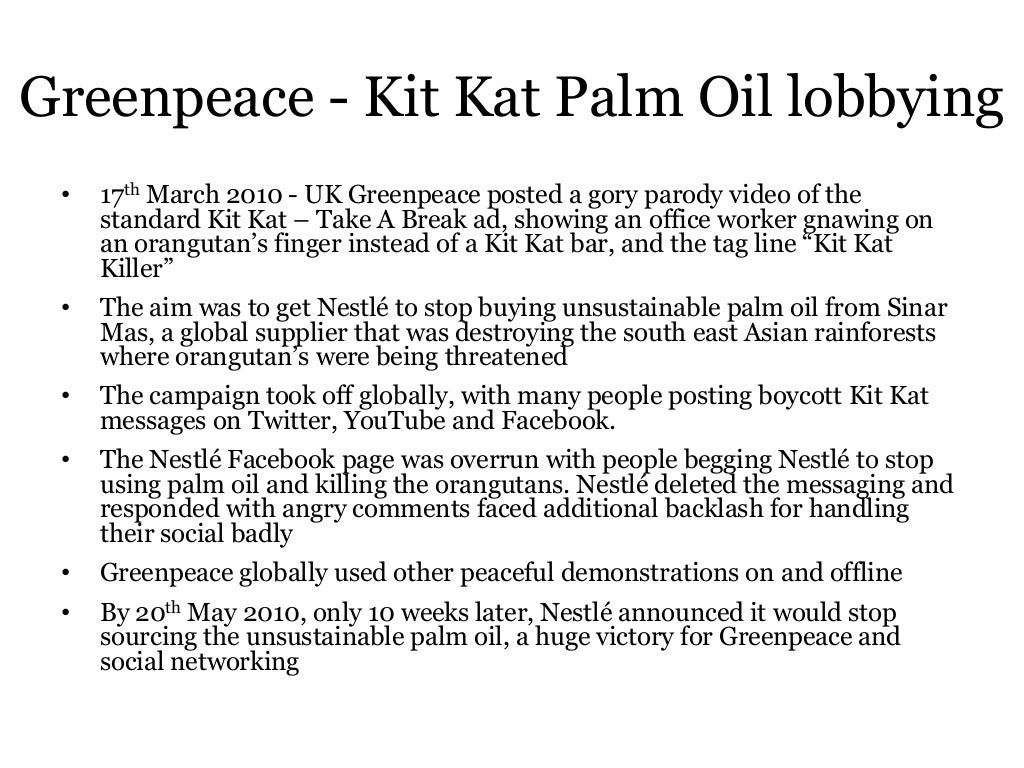 Nestlé palm oil scandal picture