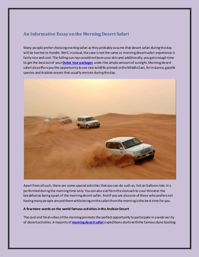 A day in a desert creative writing image