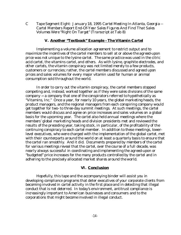 An inside look at a cartel at work common characteristics of internat…