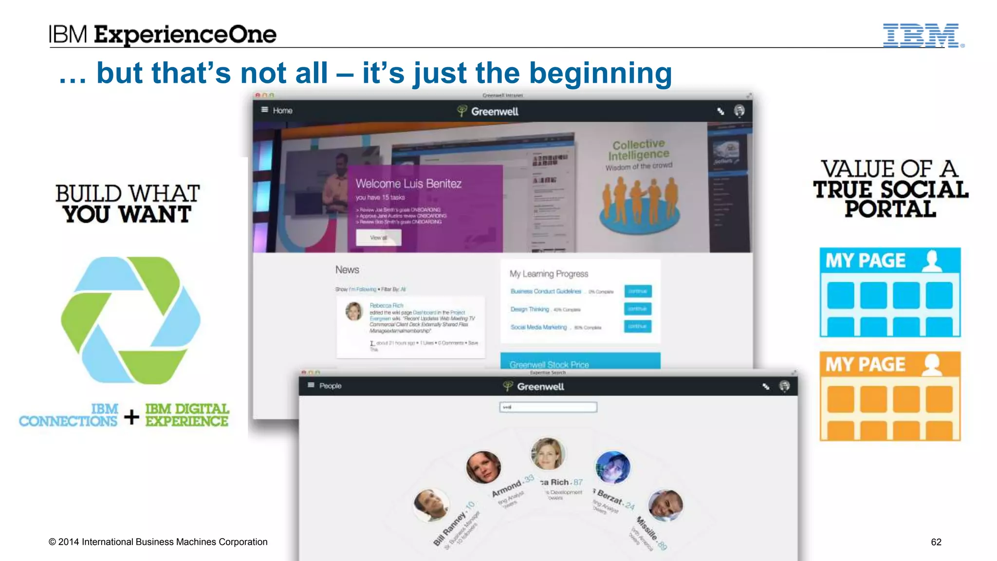 © 2014 International Business Machines Corporation 62
Bring customers
and partners
into
the conversation
Gain a greater
understanding
about how to make
great products
Get your work
done... faster!
… but that’s not all – it’s just the beginning
 