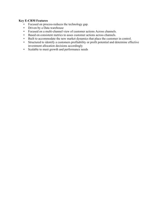 An Insight Into e-CRM | DOC | Marketing and Advertising | Business image.