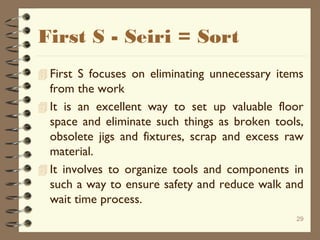 Sort Involves Classification Process Seiri An insight into five s | PDF