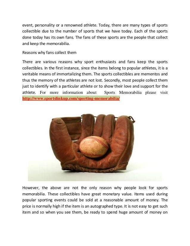 An Insight into the Meaning of Sports Memorabilia