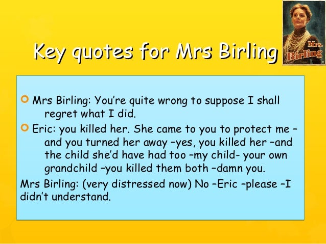mr birling essay conclusion