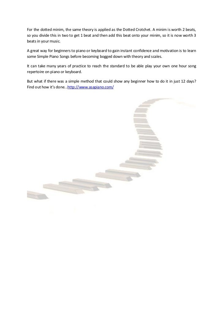 An Instant Beginners Guide to Rhythm and Note Lengths for Keyboard